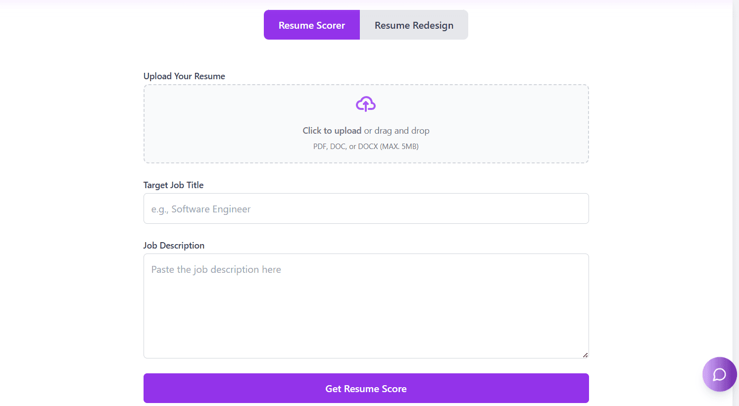 Resume Scorer Screenshot